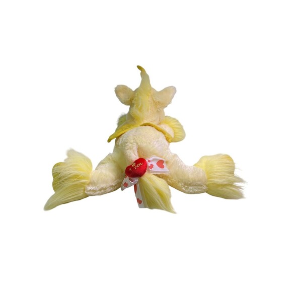 Walmart Yellow Unicorn Plush I Love You Heart Tail Stuffed Animal 16" - Picture 4 of 11